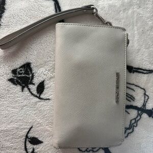 Michael Kors Light Gray Wristlet